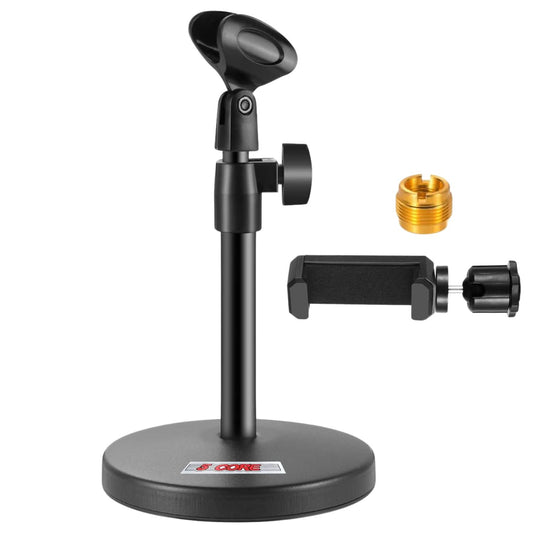 5 Core Mic Stand 3 in 1 Desktop Microphone Stands Adjustable Table Microfono Holder w Phone Clamp-0